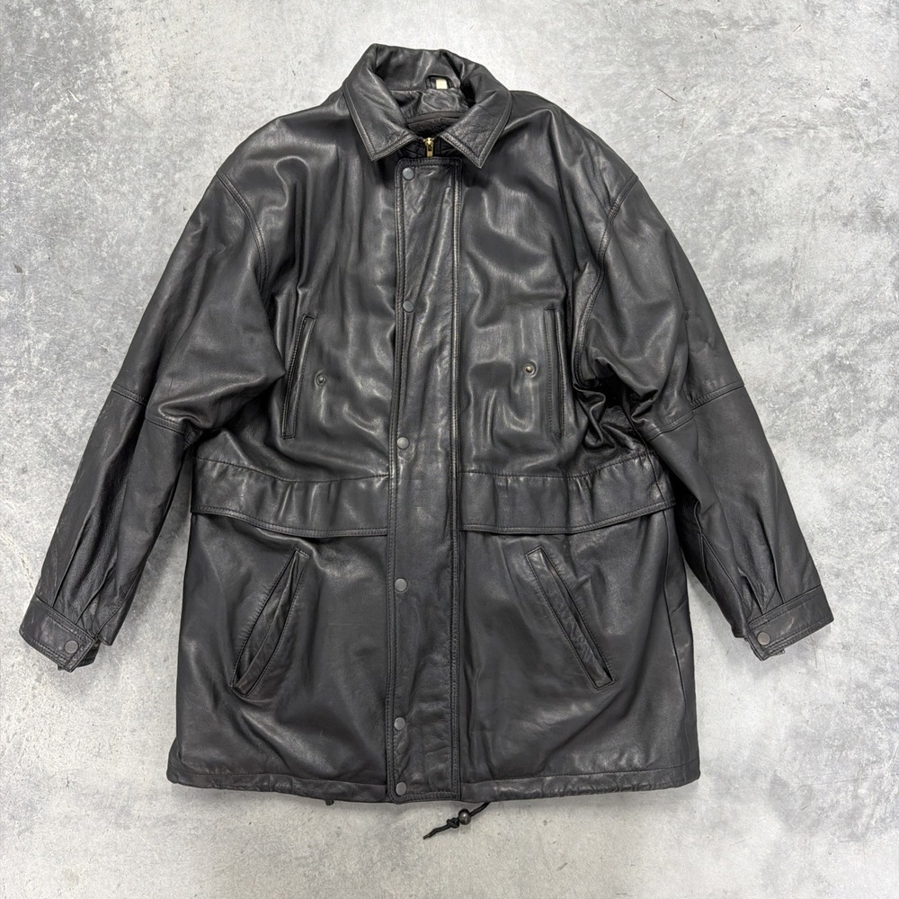 Vintage Amber Collection Leather Jacket Size XL Long